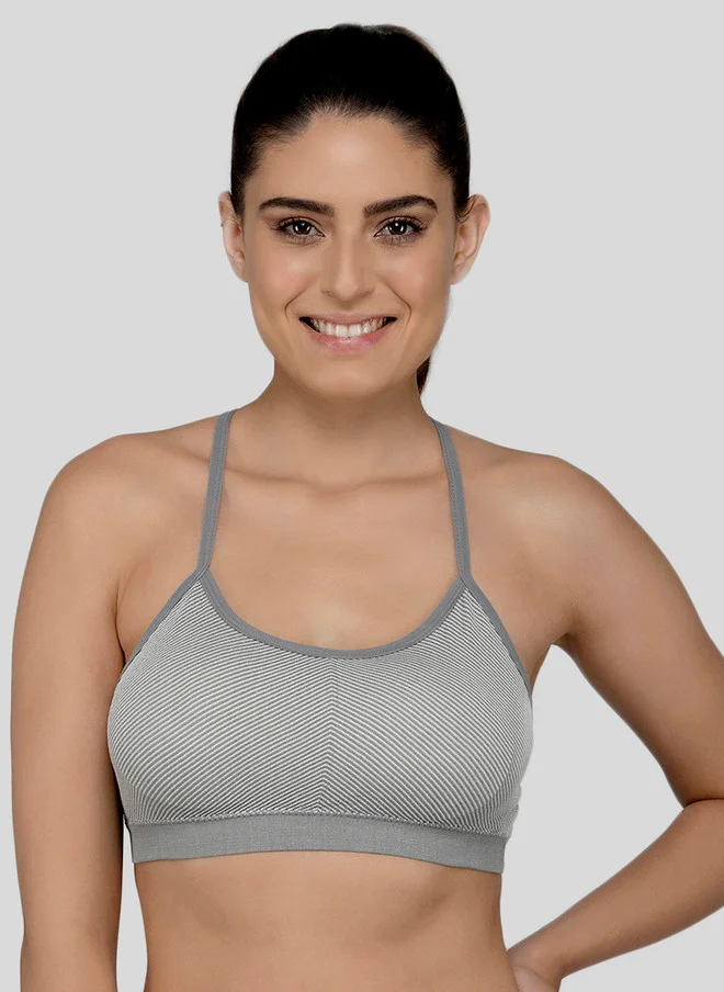 ليس اند مي  Laceandme Grey Solid Non-Wired Lightly Padded Everyday Bra 4283